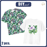 2-PACK - DĚTSKÉ TRIČKO - LISTY A HMYZ - Sada šití (152/158)