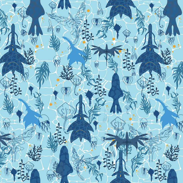 WATER WORLD  / aqua - quick-drying woven fabric