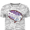 MEN’S T-SHIRT - COMICS / ooops (purple - red) - single jersey