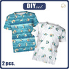 2-PACK - KID’S T-SHIRT - SEA ANIMALS - sewing set (140/146)