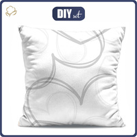 PILLOW 45X45 - HEART CONTUR - Cotton woven fabric - sewing set