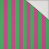 PINK-GREEN STRIPES - Jersey wiskozowy