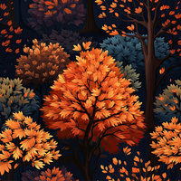 AUTUMN FOREST WZ. 1 - leichte Maschenware angeraut