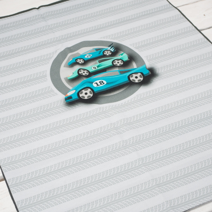 FAST WHEELS / blue - panel looped knit 