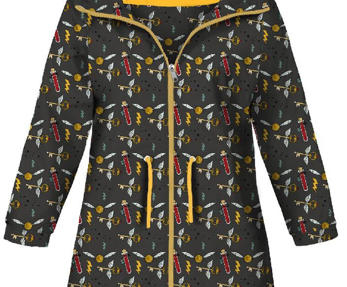 KIDS PARKA (ARIEL) - MAGIC MIX PAT. 5 (MAGIC SCHOOL) / graphite - softshell (134/140)