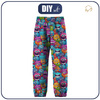 CHILDREN'S SOFTSHELL TROUSERS (YETI) - CRAZY MONSTERS PAT. 3 - sewing set (134/140)