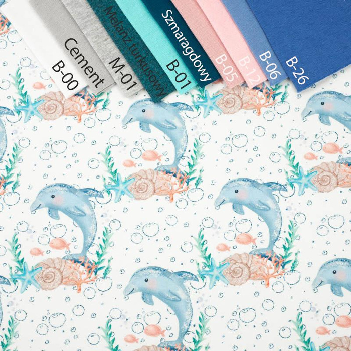 DELFINE M. 3 (Märchenhafter Ozean) / weiß - Baumwoll Webware