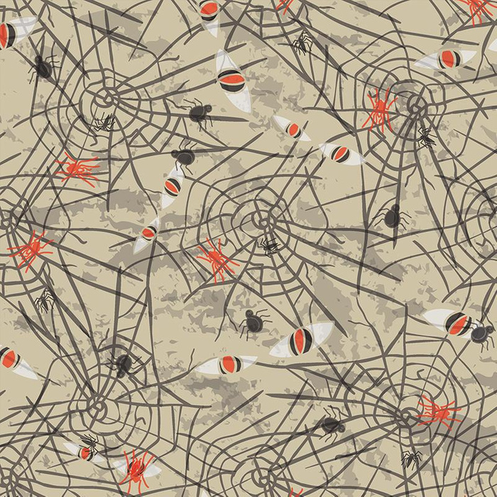 HALLOWEEN PAJĘCZYNA OCZY - tkanina wodoodporna