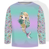 Longsleeve - MERMAIDS AND PINEAPPLES - single jersey (134/140)