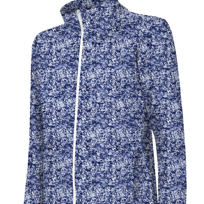 "MAX" CHILDREN'S TRAINING JACKET - SEA BLUE GLITTER (DRAGONFLIES AND DANDELIONS) - knit with short nap