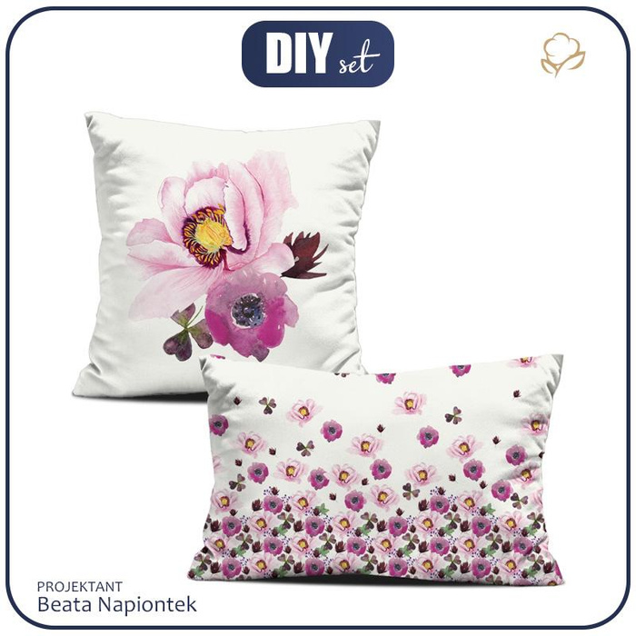 DEKO-KOPFKISSEN - BLUMEN UND KLEEBLÄTTER (AUF DER WIESE)