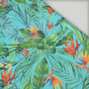 PALM LEAVES pat. 4 / light blue - Viscose jersey