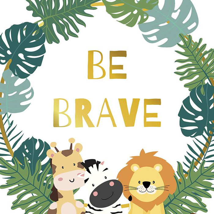 BE BRAVE (WILD & FREE) - SINGLE JERSEY PANEL