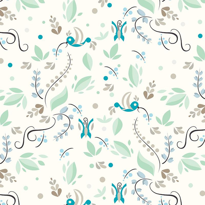 HUMMINGBIRDS  - Cotton muslin