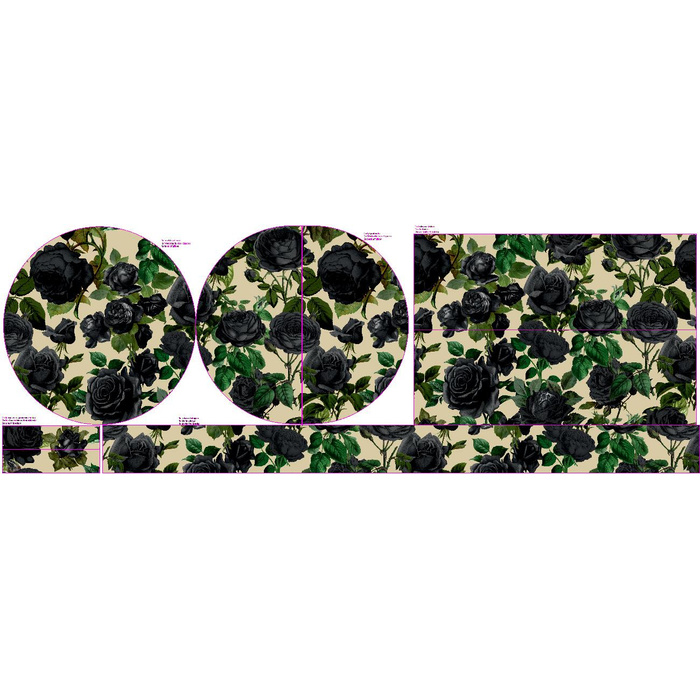 DEKOKISSEN - SCHWARZE ROSEN - Nähset