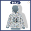 KID'S HOODIE (ALEX) - SPACE CUTIES pat. 12 (CUTIES IN THE SPACE) - looped knit fabric (110/116)