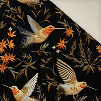 PASTEL BIRDS PAT. 7 (Hummingbirds)- Upholstery velour