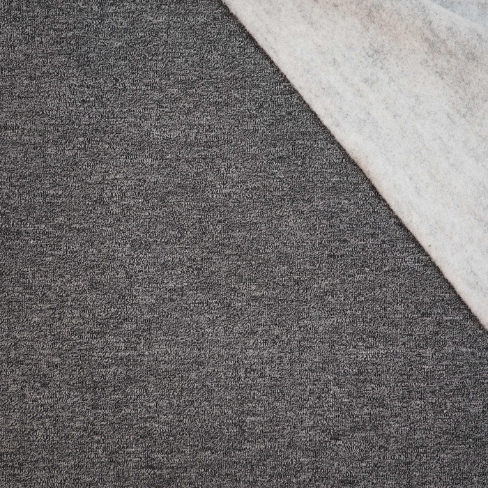 D-08 MELANGE GRAPHITE - brushed knitwear with elastane