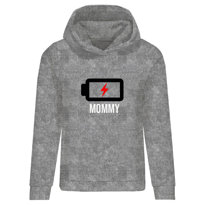 CLASSIC WOMEN’S HOODIE (POLA) - BATTERY - looped knit fabric 