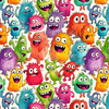 FUNNY MONSTERS PAT. 3 - Cotton muslin