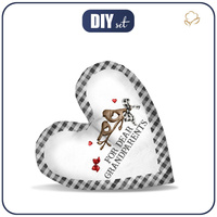 OZDOBNÝ POLŠTÁŘ SRDCE - For Dear Grandparents / MINI KOSTKA VICHY