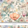 PASTEL FLOWERS WZ.12 - Muślin bawełniany
