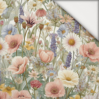 PASTEL FLOWERS WZ. 35 - lehký, česaný úplet