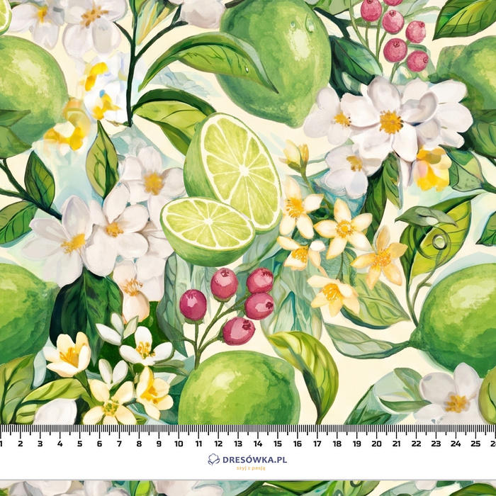 TUTTI FRUTTI WZ. 41 / lime cream - Baumwoll Musselin