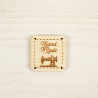 Wooden label - HAND MADE / machine