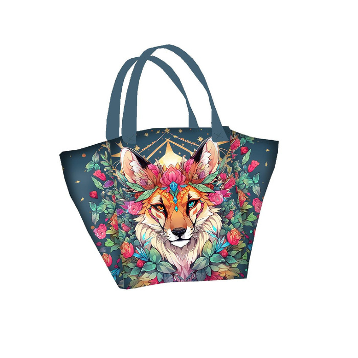 ANIMALS MANDALA wz.8 (fox) - Panel (75cm x 80cm) Sommersweat