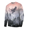MEN’S SWEATSHIRT (OREGON) BASIC - EAGLE AND MOUNTAINS - looped knit fabric XL