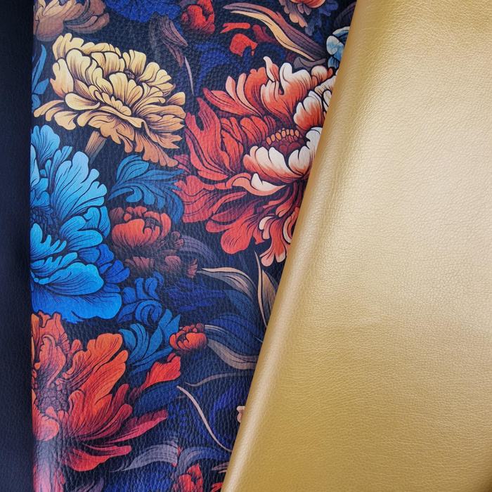 METALIC GOLDEN - metalic leatherette