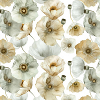 FLOWERS wz.18 - tkanina bawełniana
