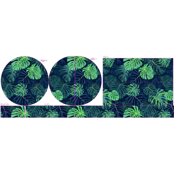 DEKORATIVNÍ POLŠTÁŘ - MONSTERA 2.0 / navy