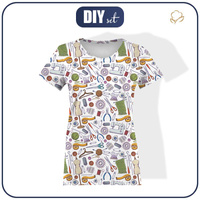 DAMEN T-SHIRT - NÄHMIX / weiße - Single Jersey XXXL