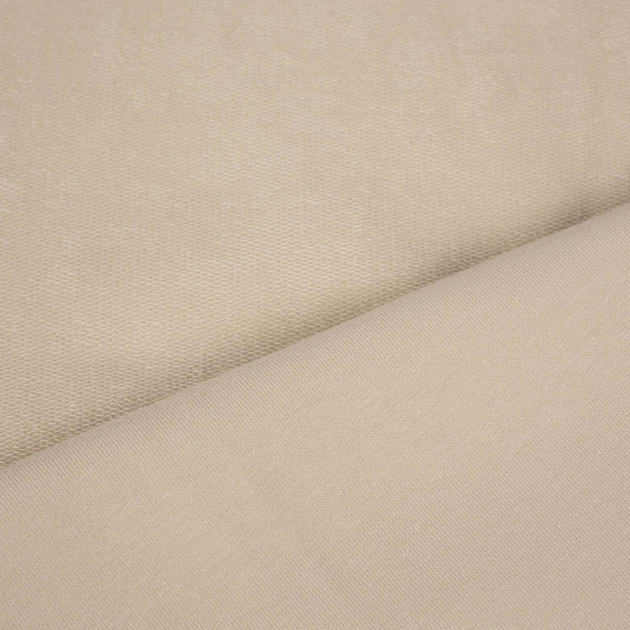 D-55 LIGHT BEIGE - looped knitwear with elastan