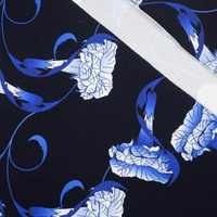 BELLFLOWERS pat. 1 (classic blue) / black - looped knit