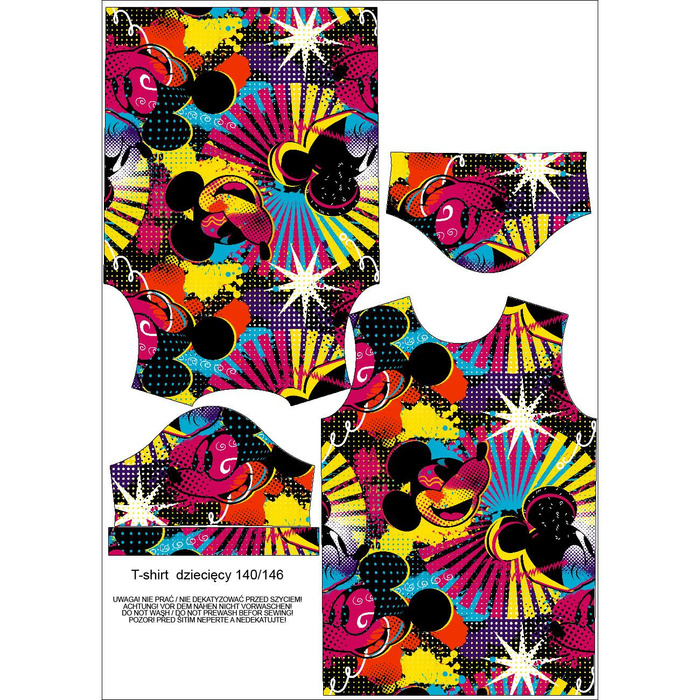 KINDER T-SHIRT (116-122) -  MOUSE WZ.12 - Nähset 