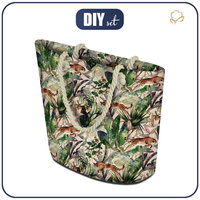 NÁKUPNÍ TAŠKA - GEPARDI / listi - Sada šití