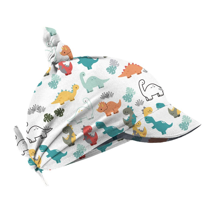 COLORFUL DINOSAURS pat. 1 - looped knit fabric