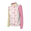 “MAX” KINDER TRAININGSJACKE - ROSA SCHNEEFLOCKEN - Funktionsstoff (Maschenstoff) (122/128)