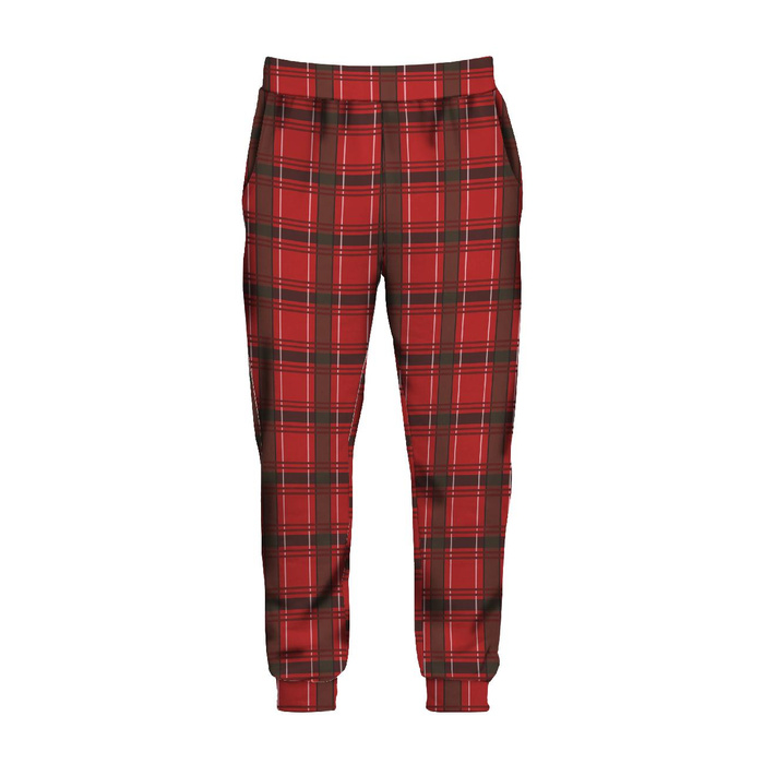 MEN'S JOGGERS (GREG) - CHECK / red - sewing set XL