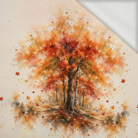 AUTUMN TREE - panel (60cm x 50cm) looped knit