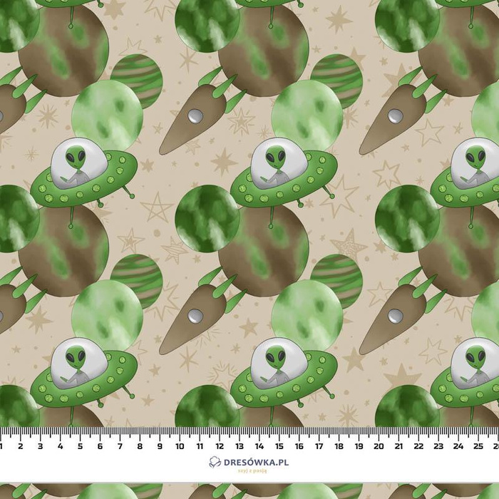 UFO AND PLANETS (AREA 51) - single jersey with elastane 