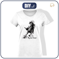 DAMEN T-SHIRT - PFERD m. 5 - Single Jersey