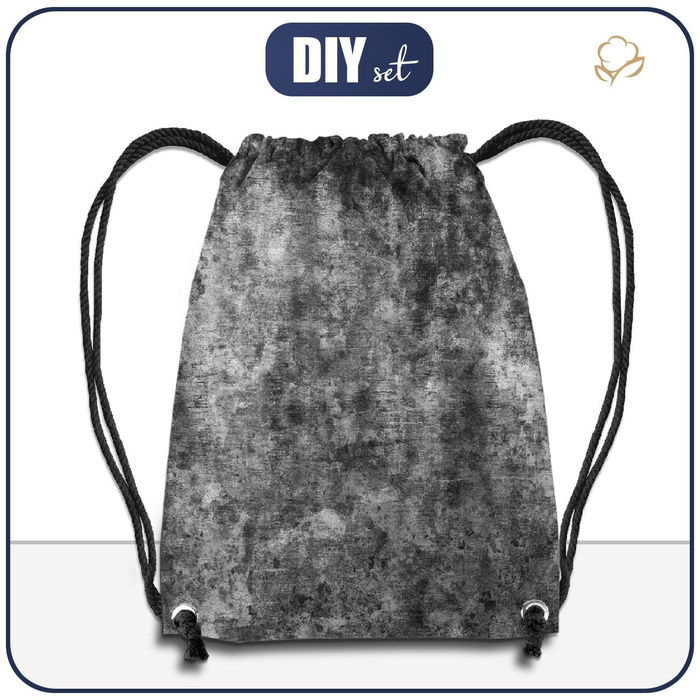 GYM BAG - GRUNGE (black) - small