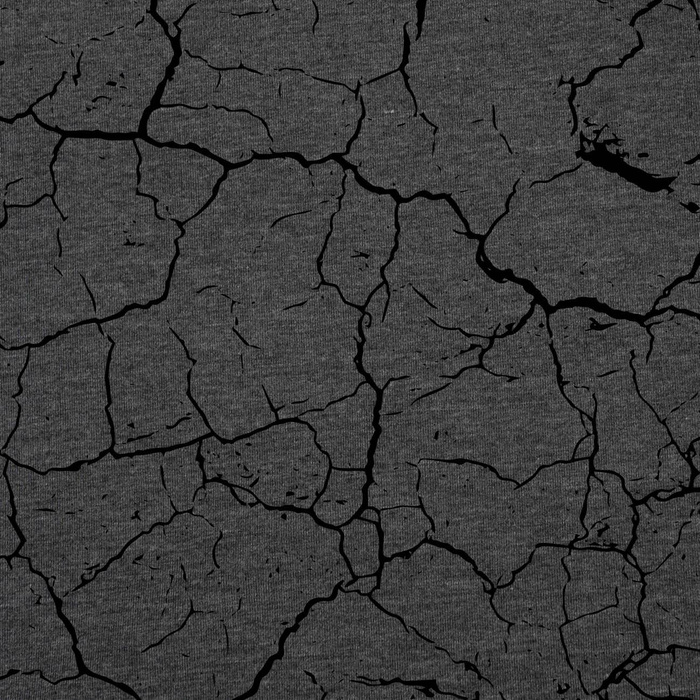 SCORCHED EARTH (black) / graphite - looped knit fabric