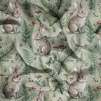 HAPPY BUNNY WZ. 8 - Baumwoll Musselin