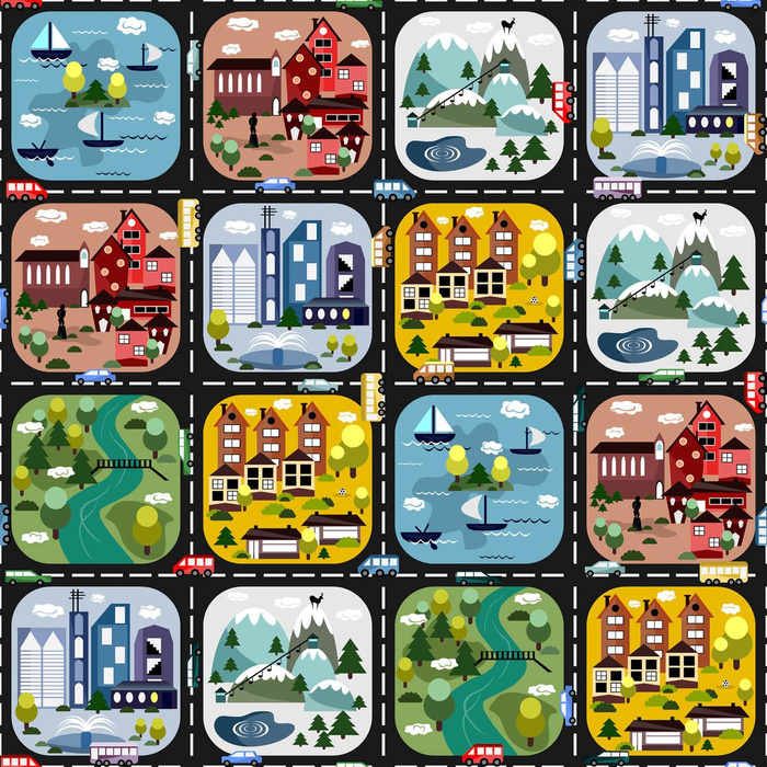 STREETS - Cotton woven fabric