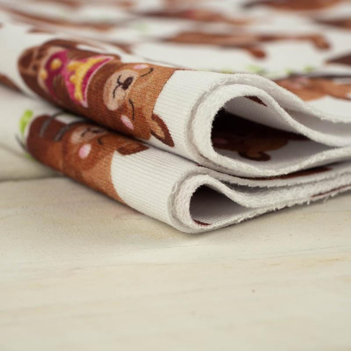 BEARS MIX (BEARS AND BUTTERFLIES) - looped knit fabric